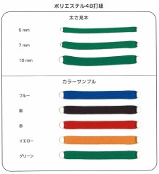 組紐の製造・販売・サンプル　「ポリエステル48打ち」画像1